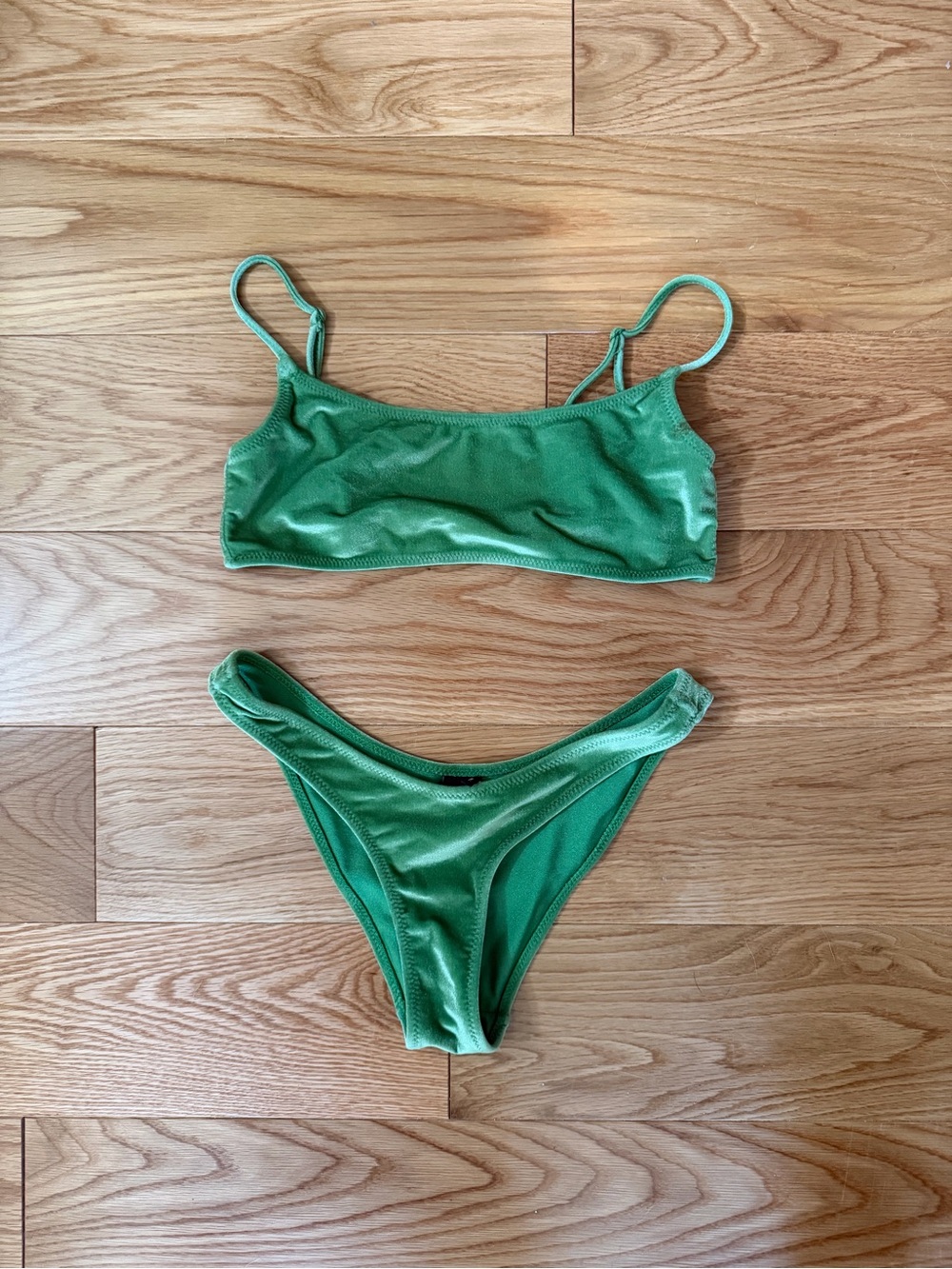 triangl swimwear Green Two-Piece Bralette Bikini Set